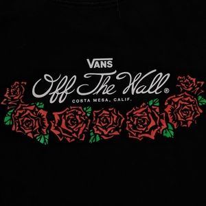 VANS Off The Wall Red Roses Costa Mesa California T-shirt